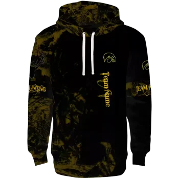personalized iowa hawkeyes deer silhouette black hoodie best selling