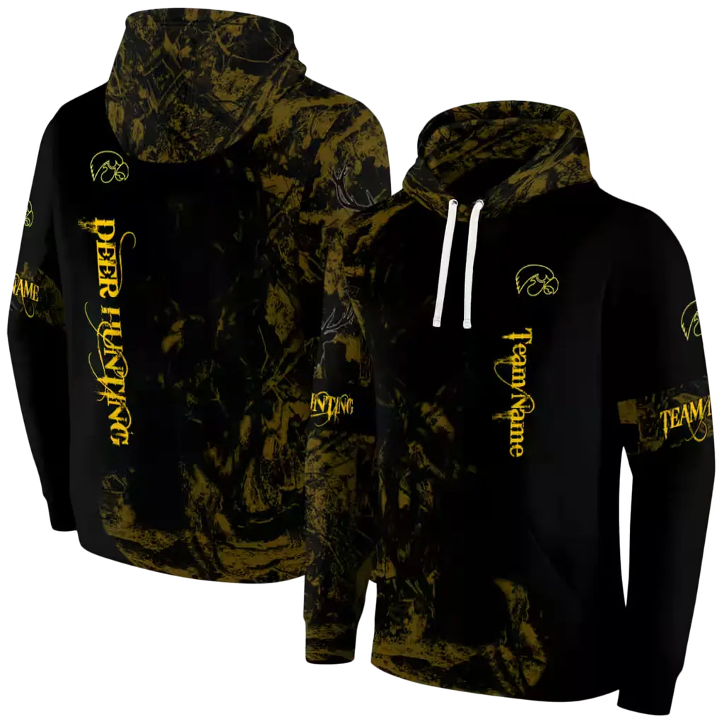 personalized iowa hawkeyes deer silhouette black hoodie fashion forward personalized iowa hawkeyes deer silhouette black hoodie fashion forward