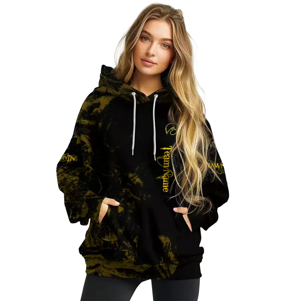 personalized iowa hawkeyes deer silhouette black hoodie high quality personalized iowa hawkeyes deer silhouette black hoodie high quality