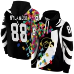 personalized iowa hawkeyes puzzle pieces black hoodie best selling