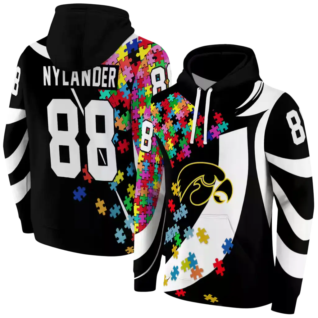 personalized iowa hawkeyes puzzle pieces black hoodie fashion forward personalized iowa hawkeyes puzzle pieces black hoodie fashion forward