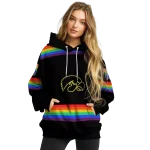 personalized iowa hawkeyes rainbow stripes black hoodie best selling