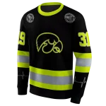 personalized iowa hawkeyes safety motif black neon green hoodie best selling
