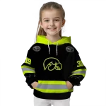 personalized iowa hawkeyes safety motif black neon green hoodie best selling