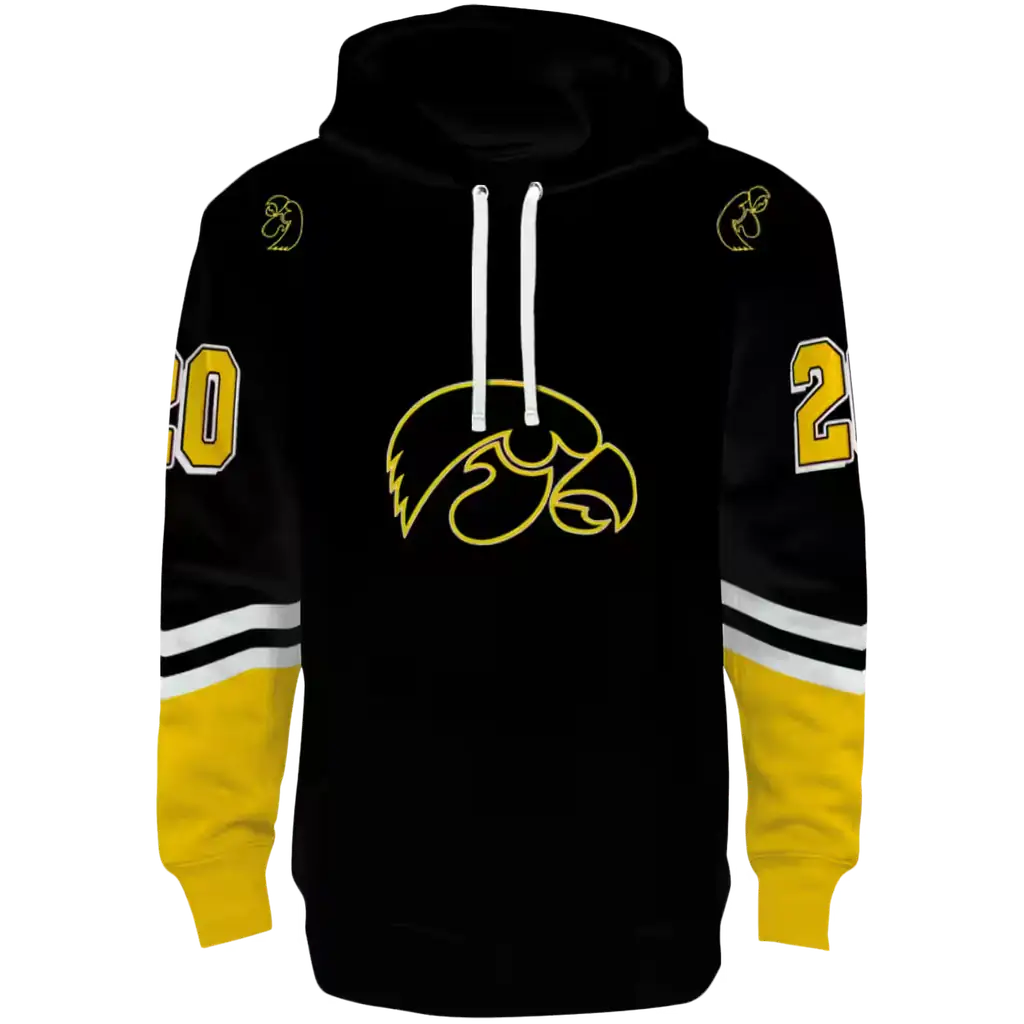 personalized iowa hawkeyes striped sleeves black hoodie best selling personalized iowa hawkeyes striped sleeves black hoodie best selling