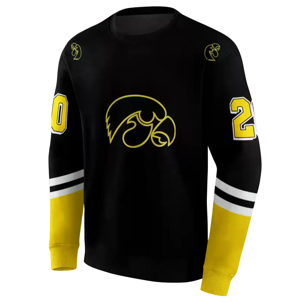 personalized iowa hawkeyes striped sleeves black hoodie new arrival personalized iowa hawkeyes striped sleeves black hoodie new arrival