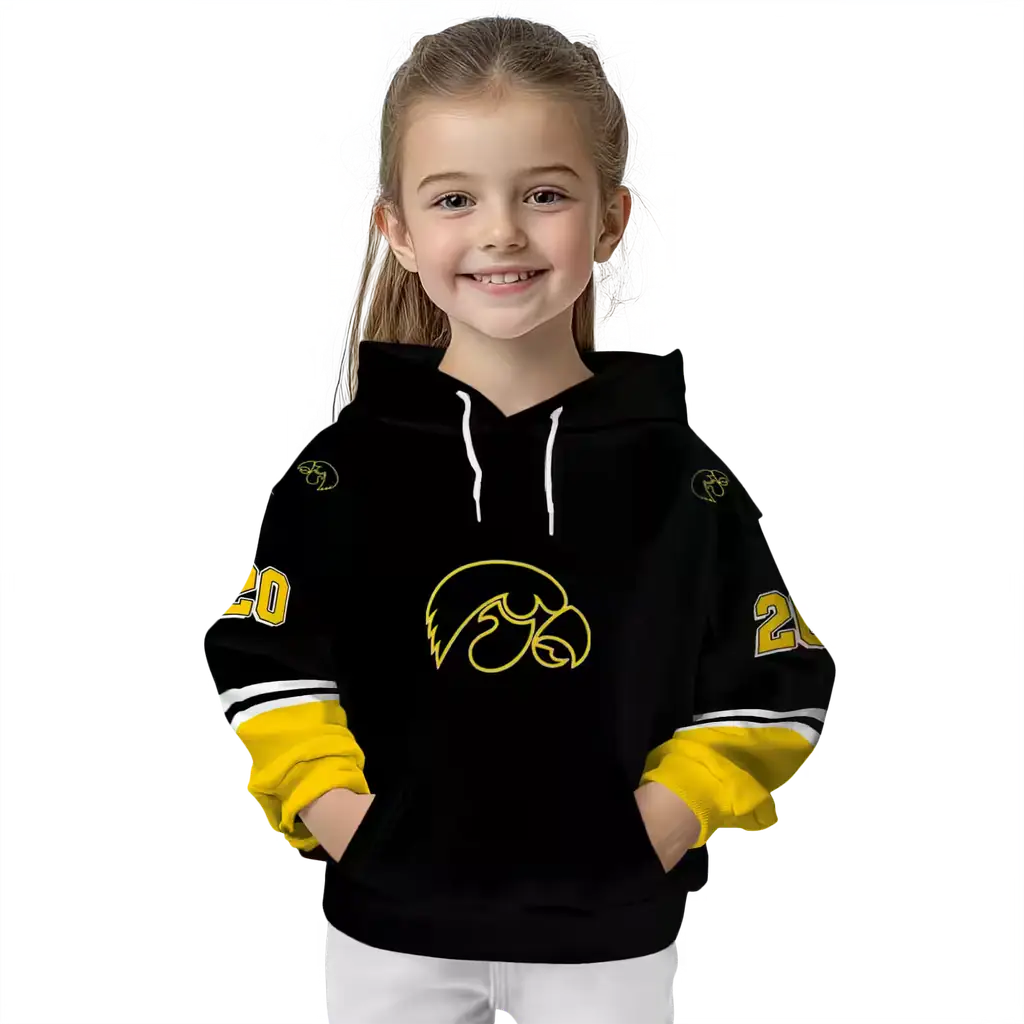personalized iowa hawkeyes striped sleeves black hoodie top rated personalized iowa hawkeyes striped sleeves black hoodie top rated
