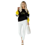 personalized iowa hawkeyes striped sleeves black hoodie best selling