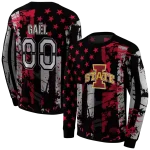 personalized iowa state cyclones distressed flag red black hoodie best selling