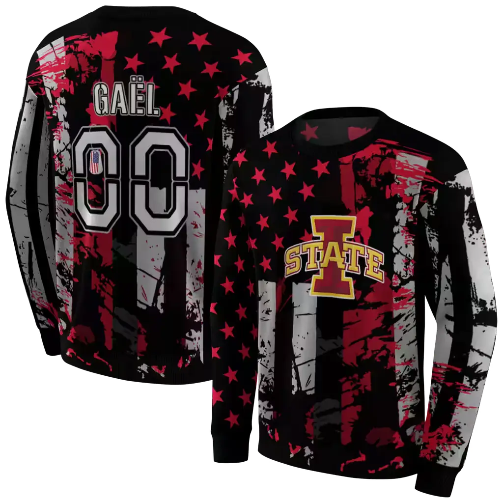 personalized iowa state cyclones distressed flag red black hoodie premium grade personalized iowa state cyclones distressed flag red black hoodie premium grade