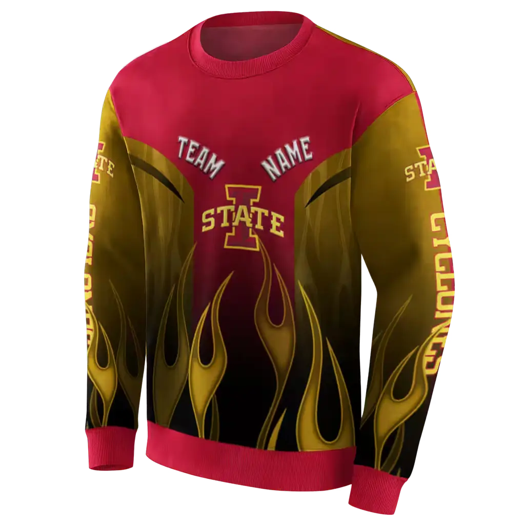 personalized iowa state cyclones flame design red hoodie new arrival personalized iowa state cyclones flame design red hoodie new arrival