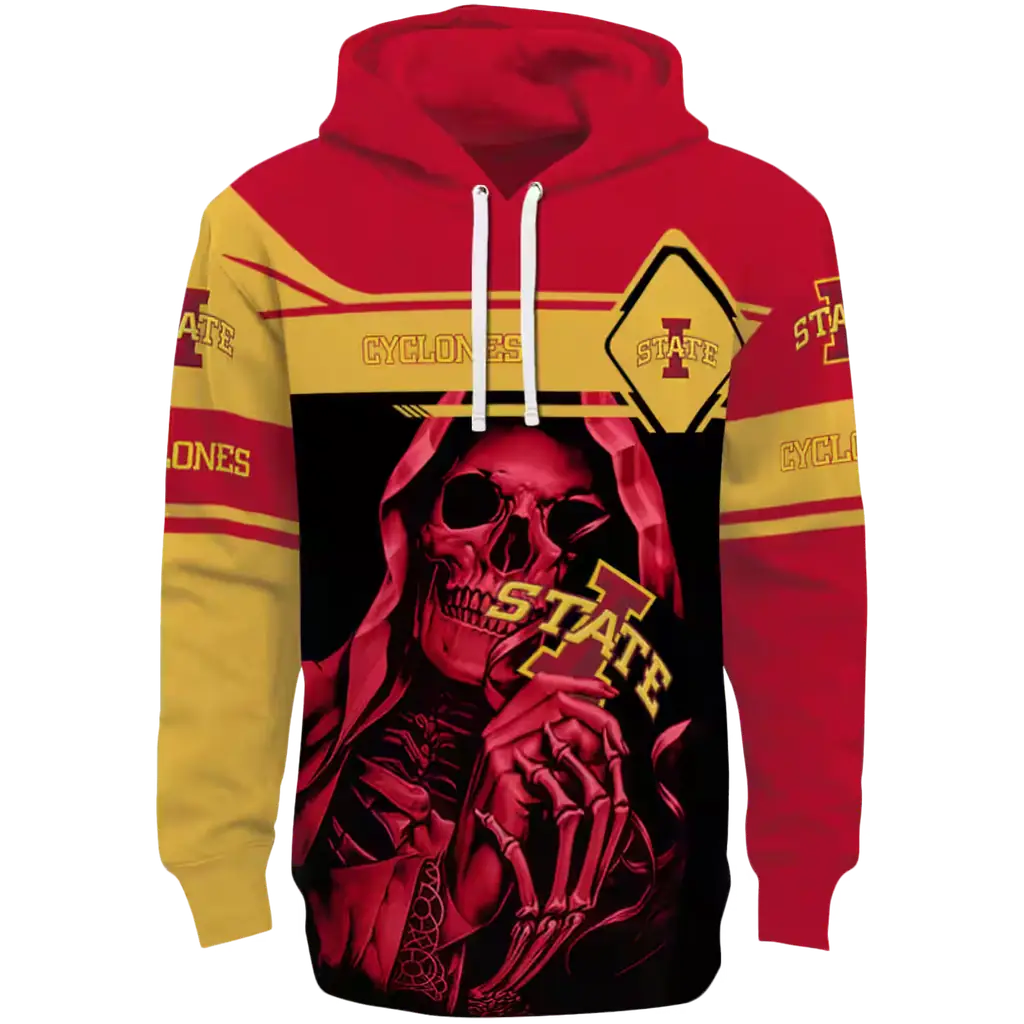 personalized iowa state cyclones grim reaper red black hoodie best selling personalized iowa state cyclones grim reaper red black hoodie best selling