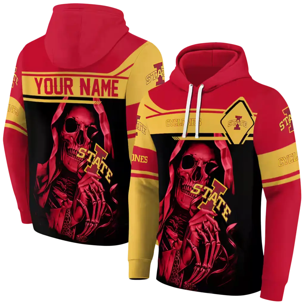 personalized iowa state cyclones grim reaper red black hoodie fashion forward personalized iowa state cyclones grim reaper red black hoodie fashion forward