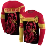 personalized iowa state cyclones grim reaper red black hoodie best selling