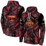 personalized iowa state cyclones hunting theme red black hoodie best selling