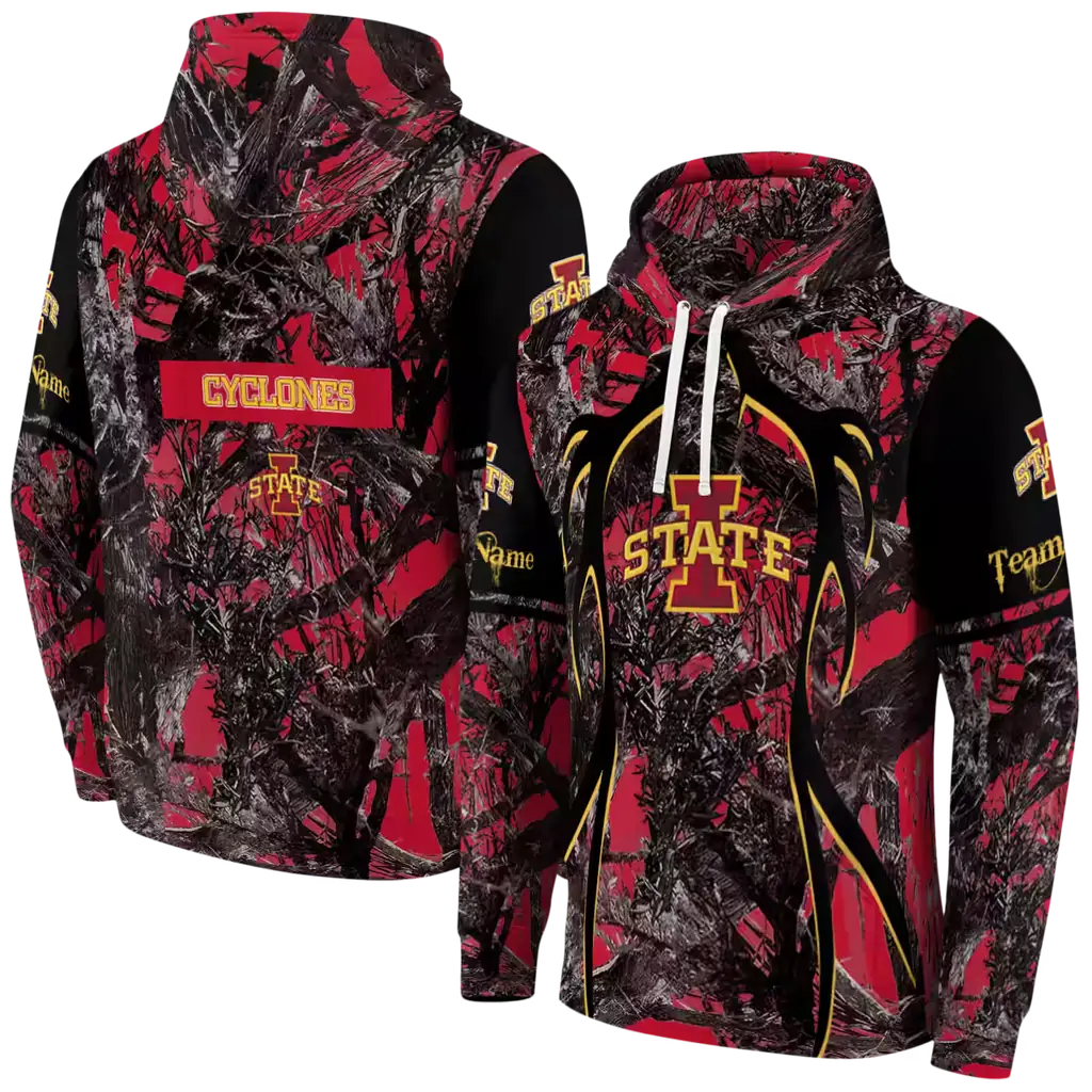 personalized iowa state cyclones hunting theme red black hoodie fashion forward personalized iowa state cyclones hunting theme red black hoodie fashion forward