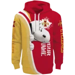 personalized iowa state cyclones peeking snoopy red hoodie best selling