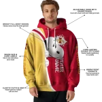 personalized iowa state cyclones peeking snoopy red hoodie best selling