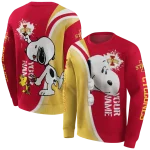 personalized iowa state cyclones peeking snoopy red hoodie best selling