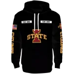 personalized iowa state cyclones punisher skull black hoodie best selling