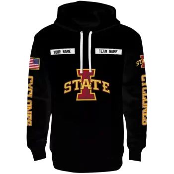 personalized iowa state cyclones punisher skull black hoodie best selling