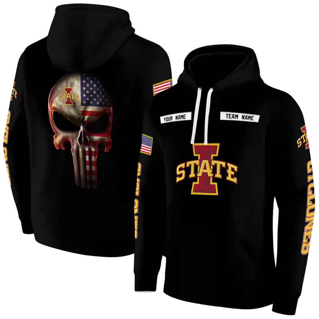personalized iowa state cyclones punisher skull black hoodie fashion forward personalized iowa state cyclones punisher skull black hoodie fashion forward