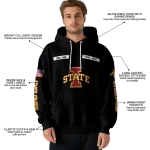 personalized iowa state cyclones punisher skull black hoodie best selling