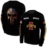 personalized iowa state cyclones punisher skull black hoodie best selling