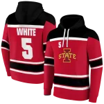personalized iowa state cyclones striped pattern red hoodie best selling