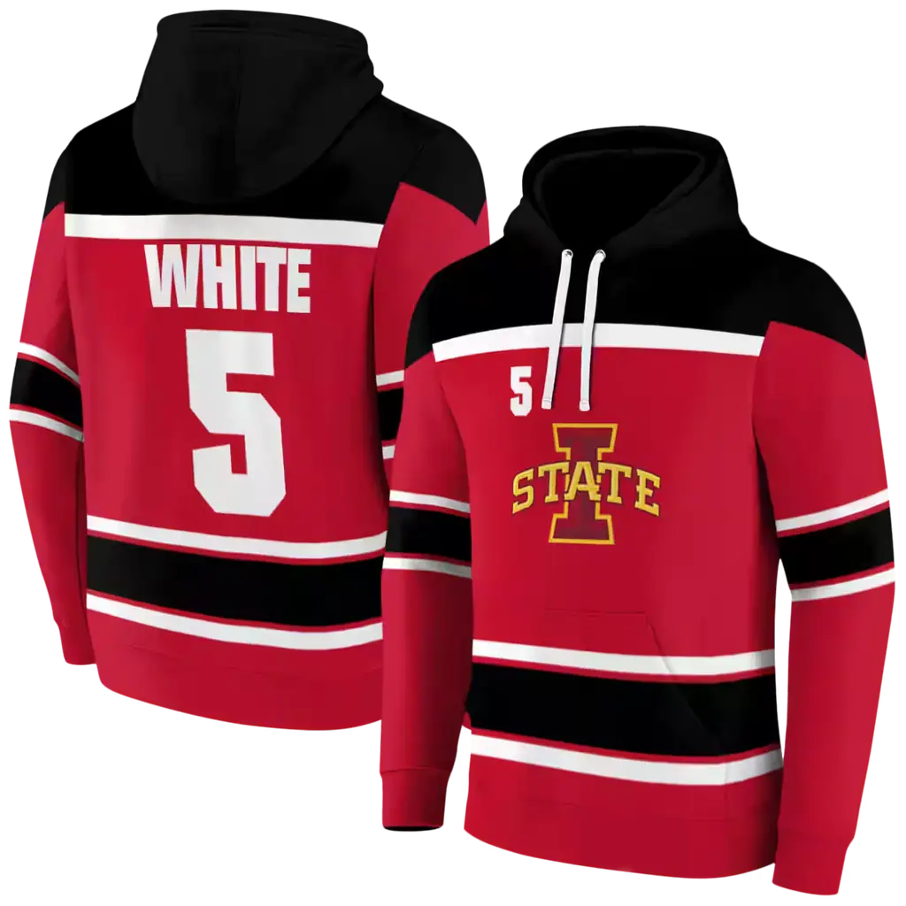 personalized iowa state cyclones striped pattern red hoodie fashion forward personalized iowa state cyclones striped pattern red hoodie fashion forward