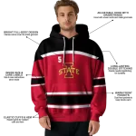 personalized iowa state cyclones striped pattern red hoodie best selling