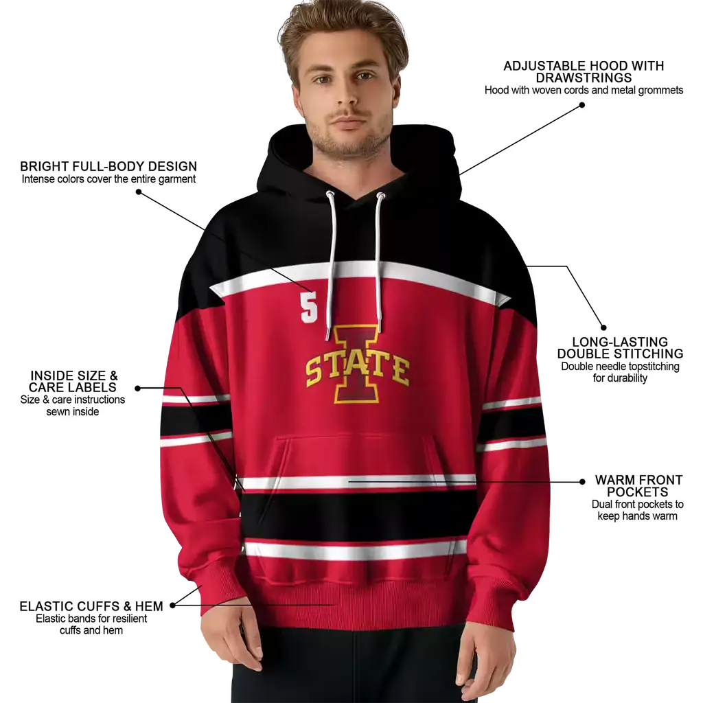 personalized iowa state cyclones striped pattern red hoodie latest model personalized iowa state cyclones striped pattern red hoodie latest model