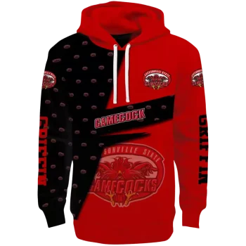 personalized jacksonville state gamecocks abstract shape red hoodie best selling