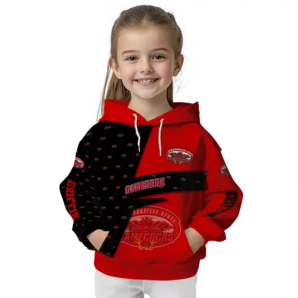 personalized jacksonville state gamecocks abstract shape red hoodie top rated personalized jacksonville state gamecocks abstract shape red hoodie top rated