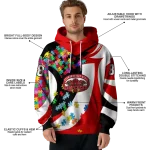 personalized jacksonville state gamecocks puzzle pieces red hoodie best selling