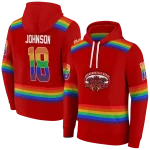personalized jacksonville state gamecocks rainbow stripes red hoodie best selling