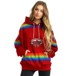 personalized jacksonville state gamecocks rainbow stripes red hoodie best selling