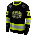 personalized jacksonville state gamecocks safety motif black neon green hoodie best selling