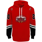 personalized jacksonville state gamecocks striped sleeves red hoodie best selling