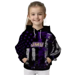 personalized james madison dukes distressed flag purple black hoodie best selling