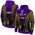 personalized james madison dukes flame design purple hoodie best selling