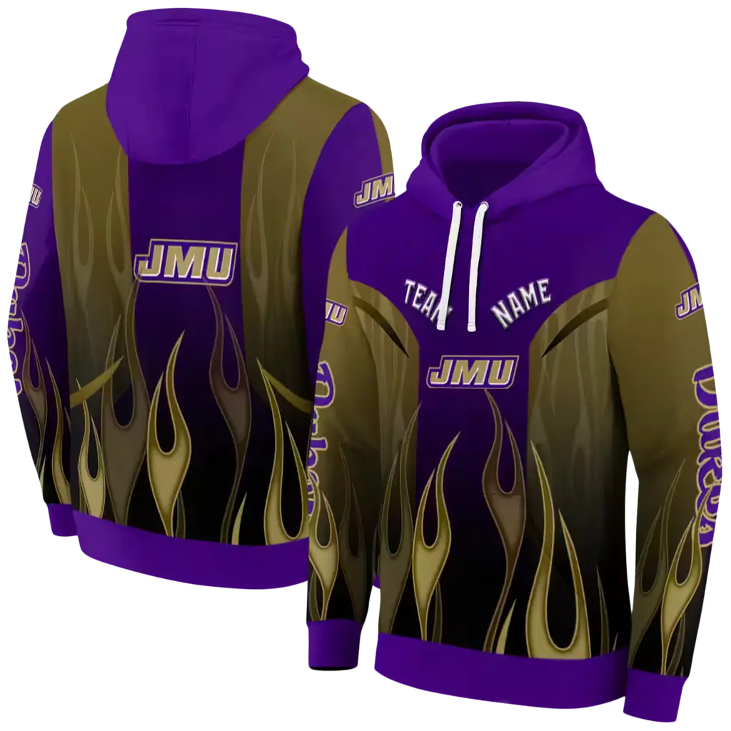 personalized james madison dukes flame design purple hoodie fashion forward personalized james madison dukes flame design purple hoodie fashion forward