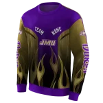 personalized james madison dukes flame design purple hoodie best selling