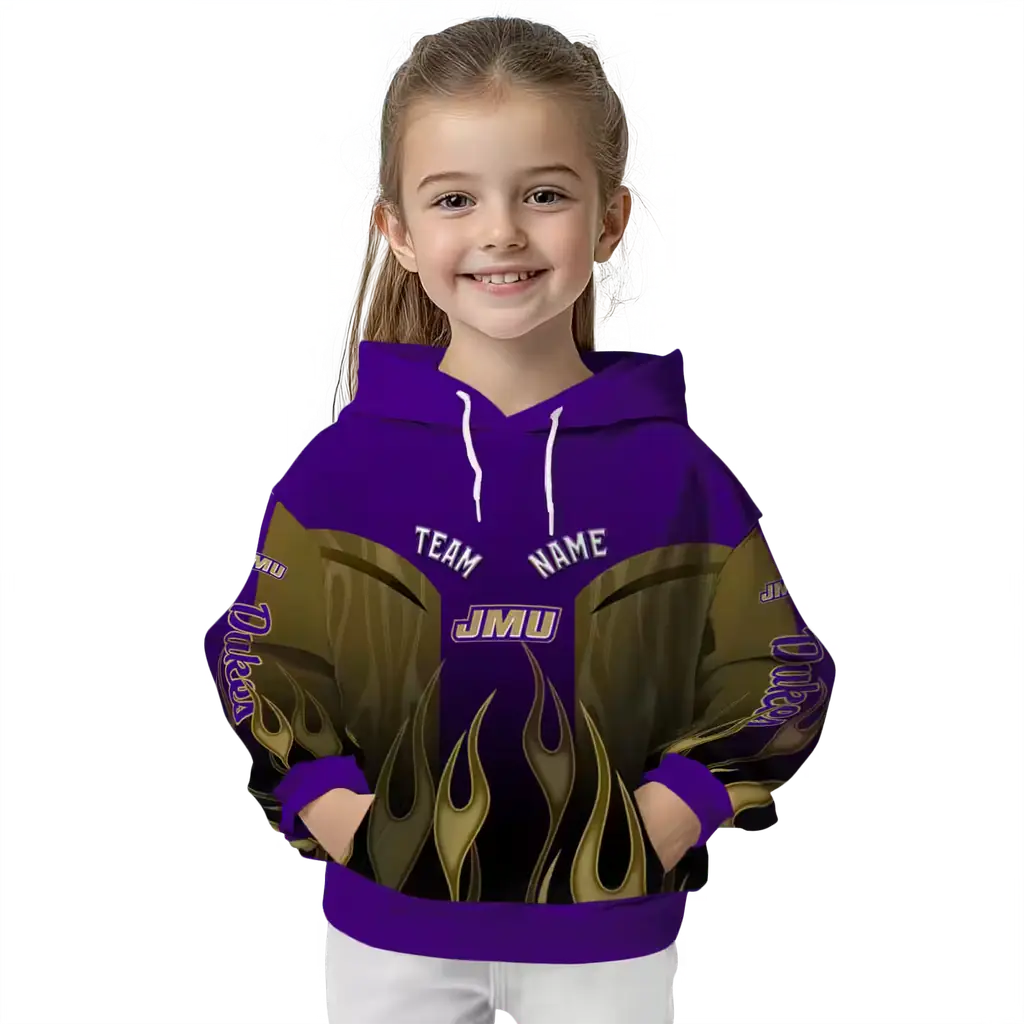 personalized james madison dukes flame design purple hoodie top rated personalized james madison dukes flame design purple hoodie top rated