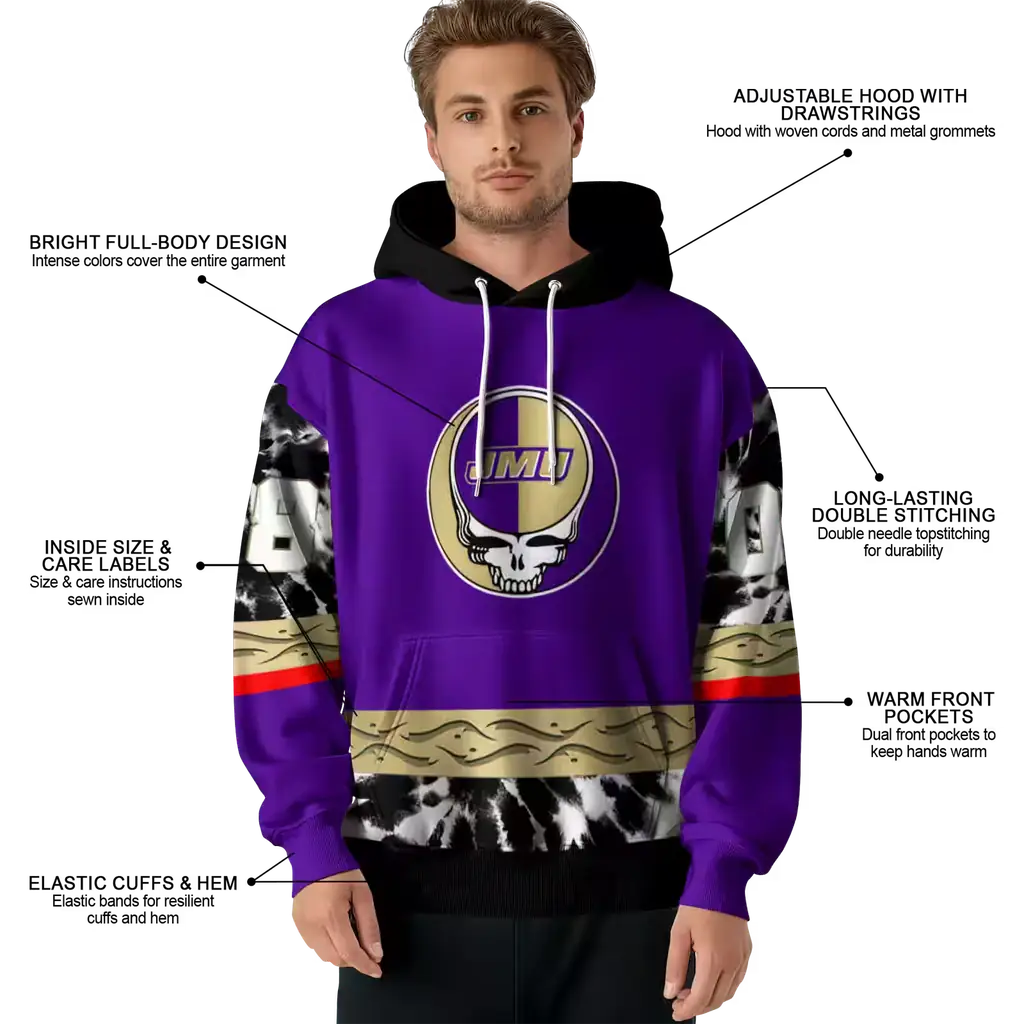 personalized james madison dukes grateful vibes purple hoodie latest model personalized james madison dukes grateful vibes purple hoodie latest model