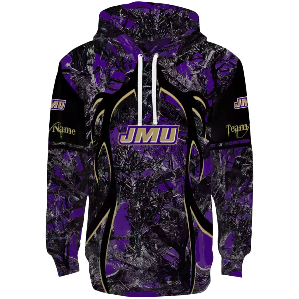 personalized james madison dukes hunting theme purple black hoodie best selling personalized james madison dukes hunting theme purple black hoodie best selling