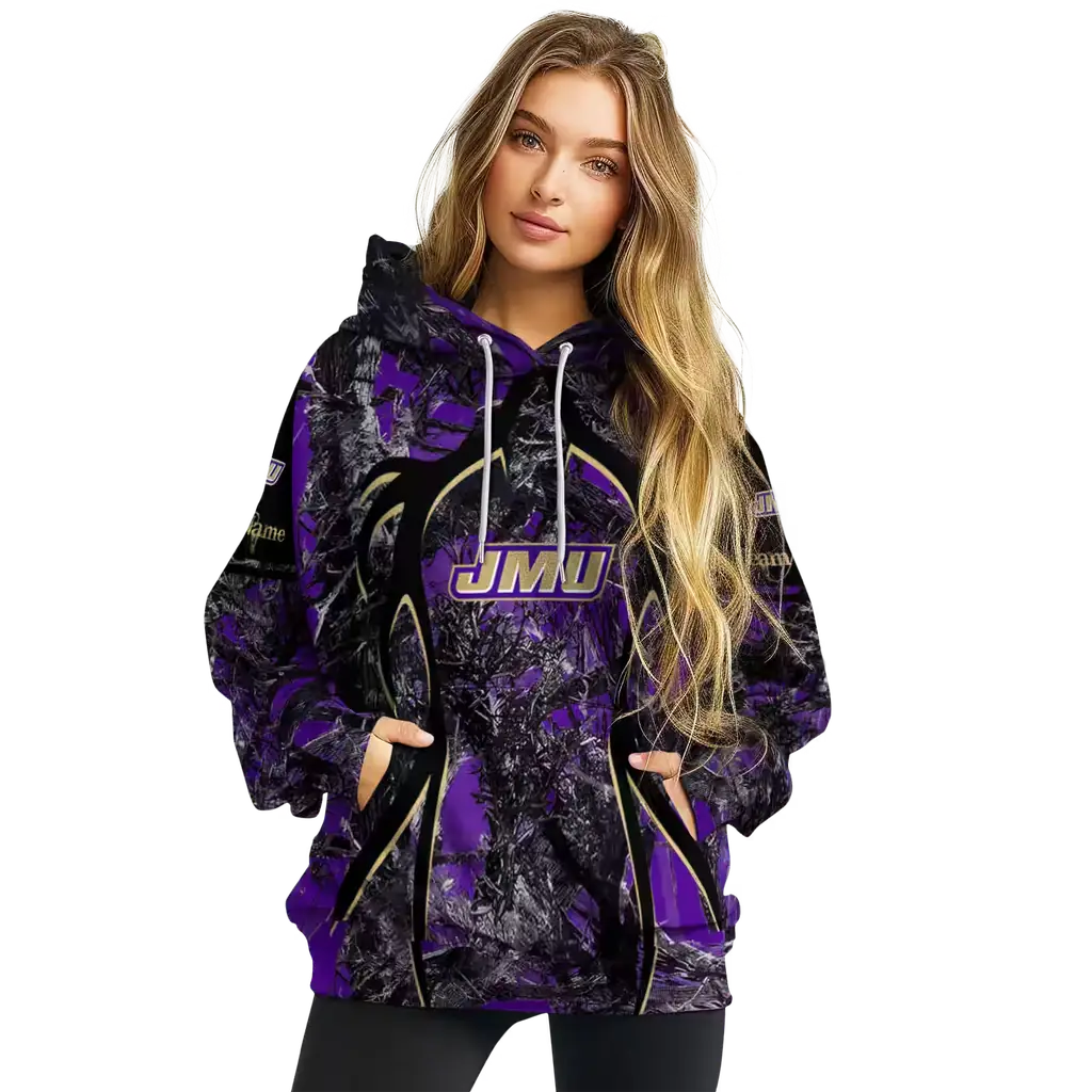 personalized james madison dukes hunting theme purple black hoodie high quality personalized james madison dukes hunting theme purple black hoodie high quality