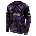 personalized james madison dukes hunting theme purple black hoodie best selling