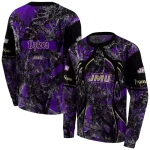 personalized james madison dukes hunting theme purple black hoodie best selling