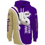 personalized james madison dukes peeking snoopy purple hoodie best selling